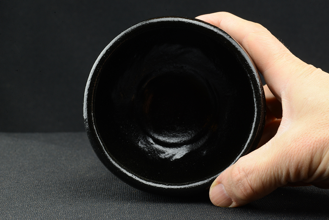 Raku pecsét fekete raku chawan matcha teáscsésze