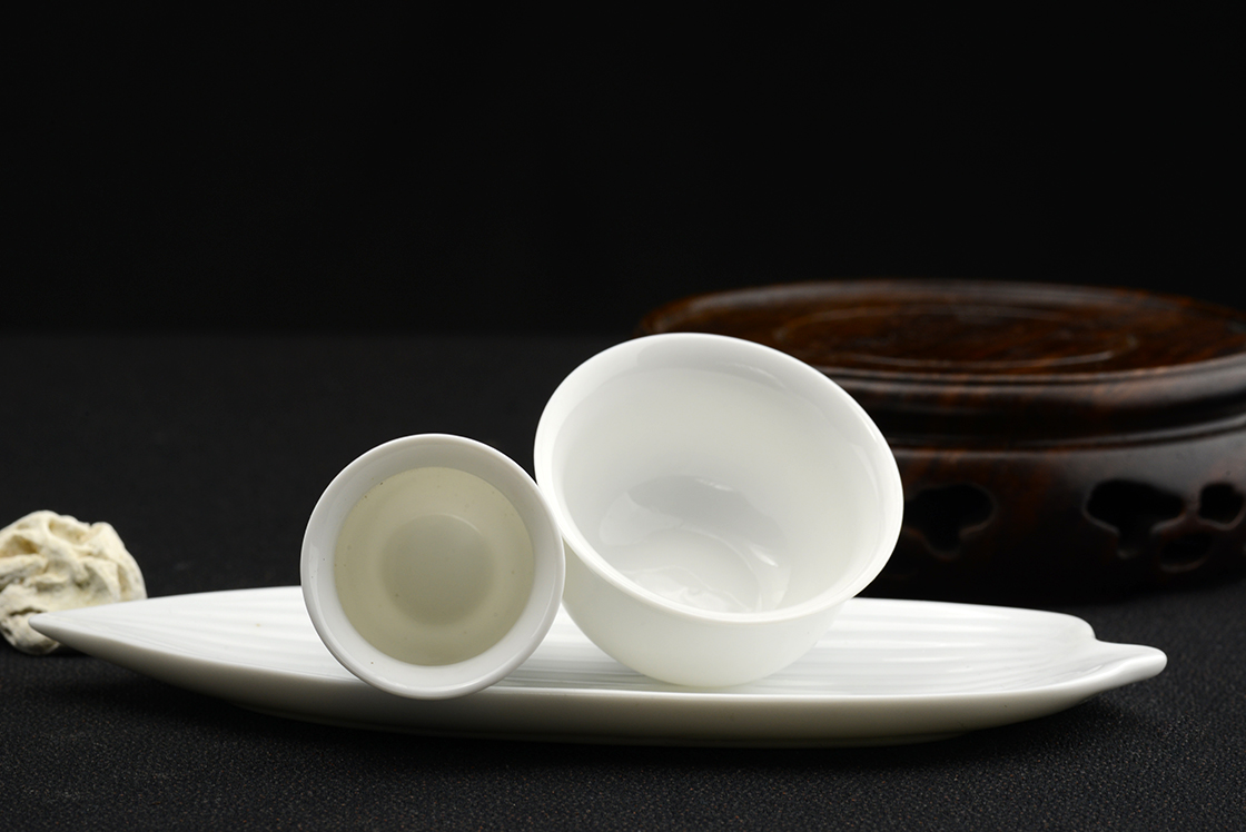Bambuszlevél duibei  porcelán teáscsésze