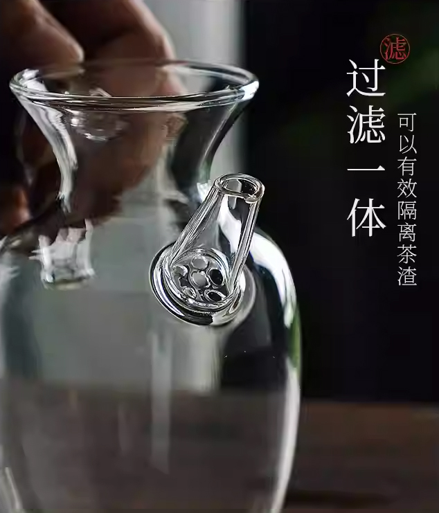 Song dinasztia boroszilikát hőálló üveg teáskanna 