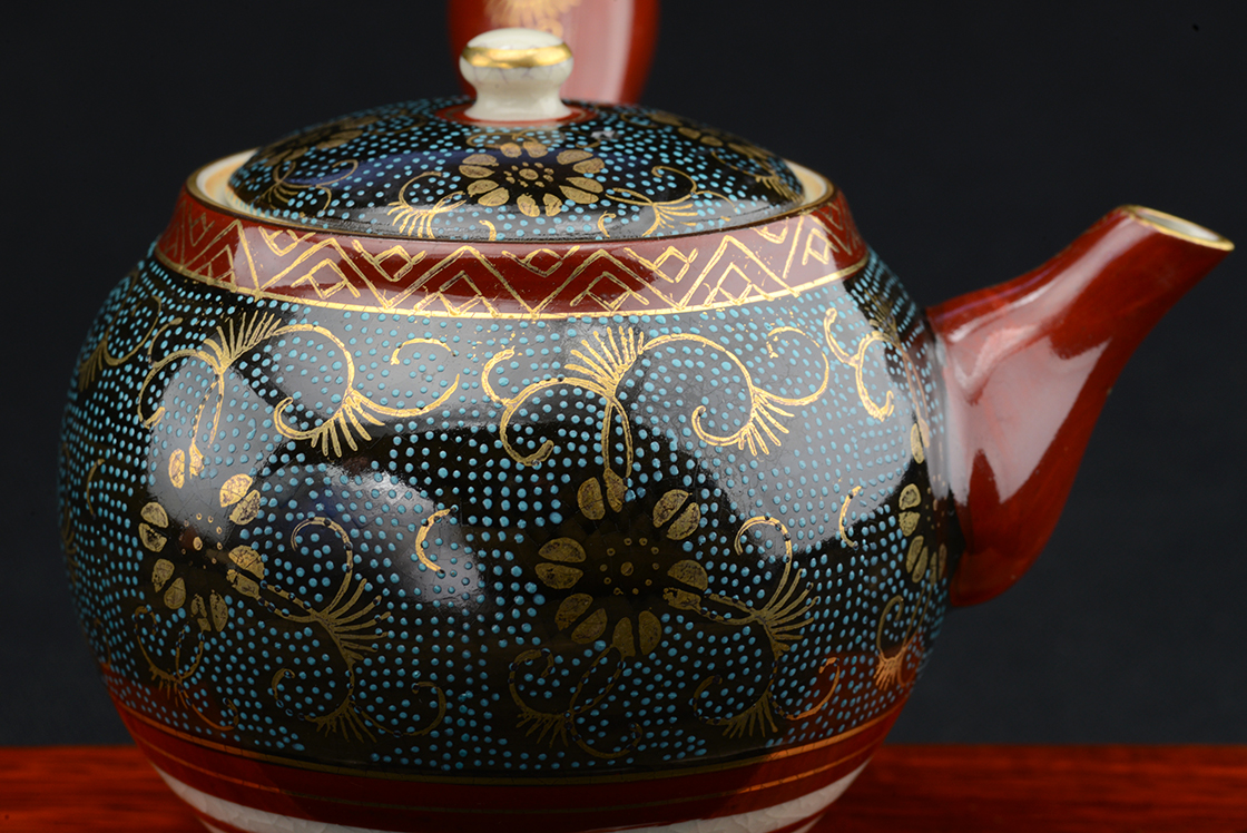Kutani japán porcelán teáskészlet         
