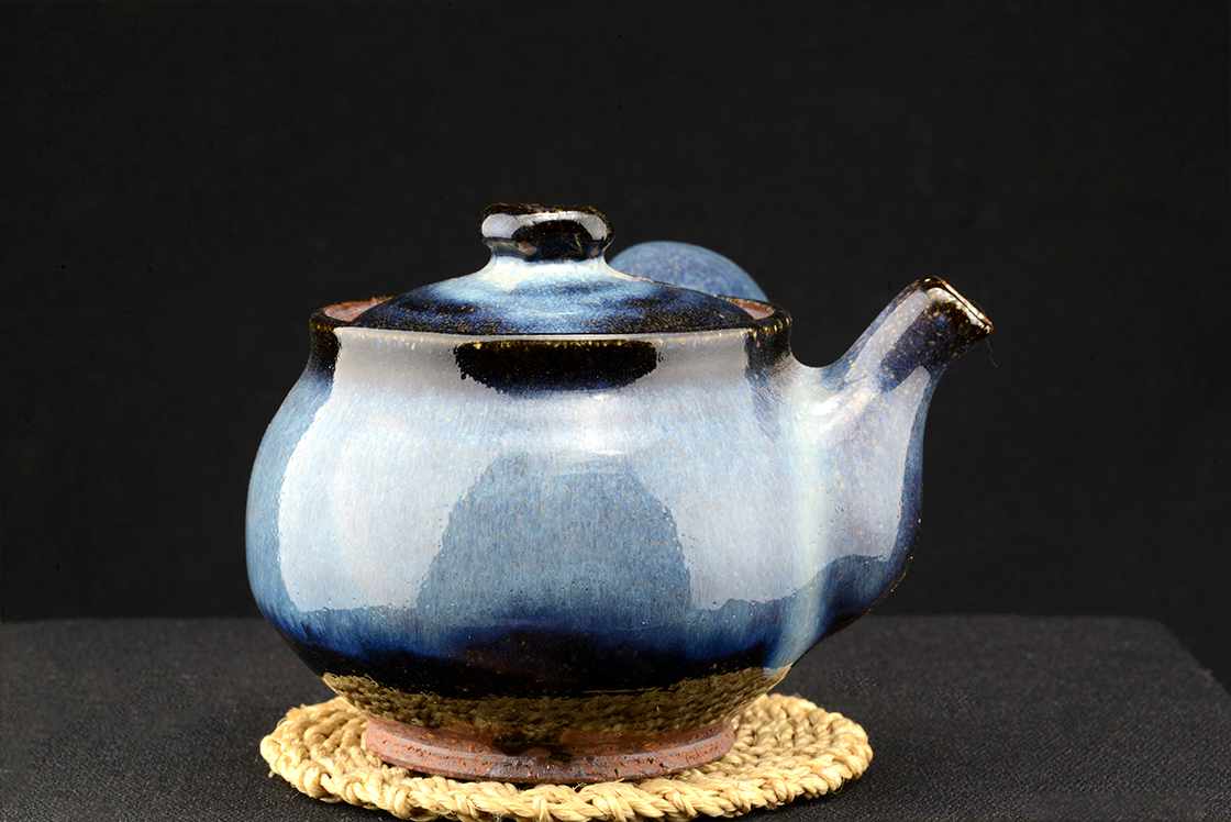 yamane seigan blue hagi teapot