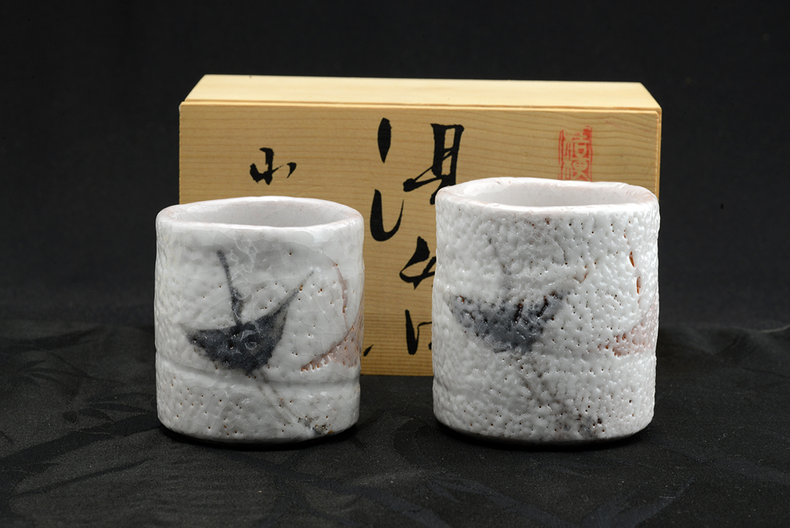 Shino japán teáscsésze pár