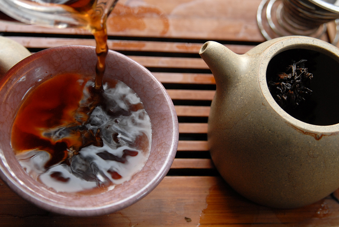 2005 Liu Bao tea in Bamboo Basket   3607 