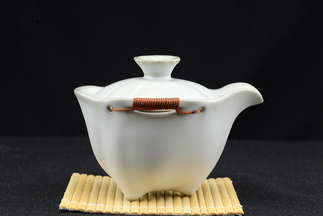 Ru Yao tejfehér celadon gaiwan