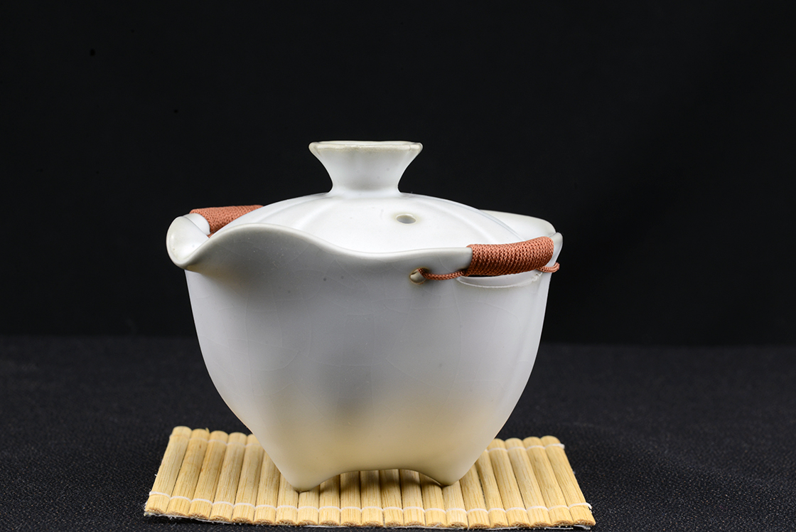 Ru Yao tejfehér celadon gaiwan