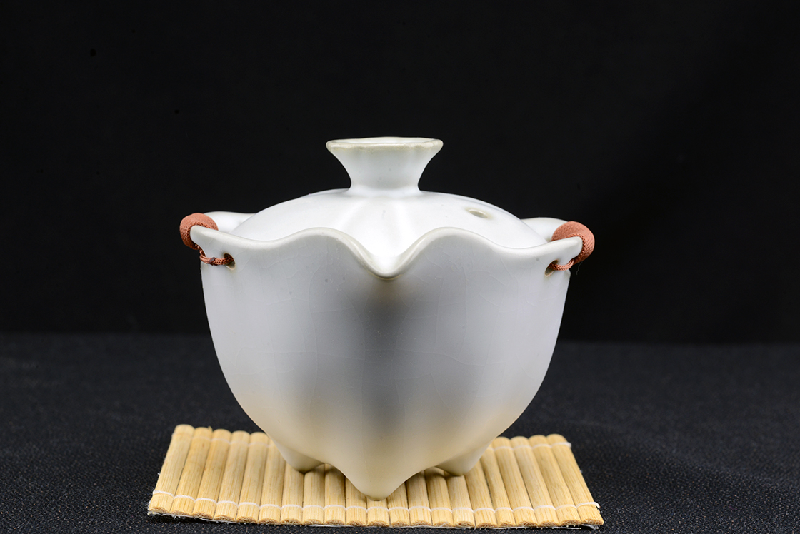 Ru Yao tejfehér celadon gaiwan