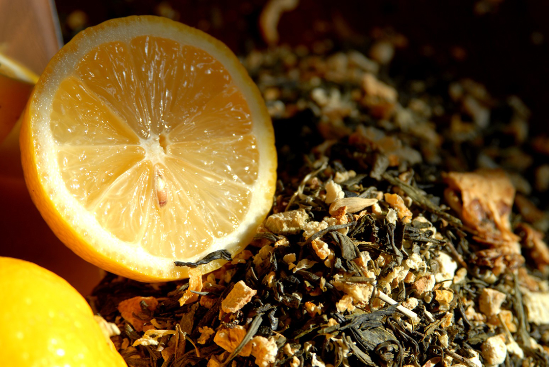 Szicíliai citromliget ízesített zöld tea