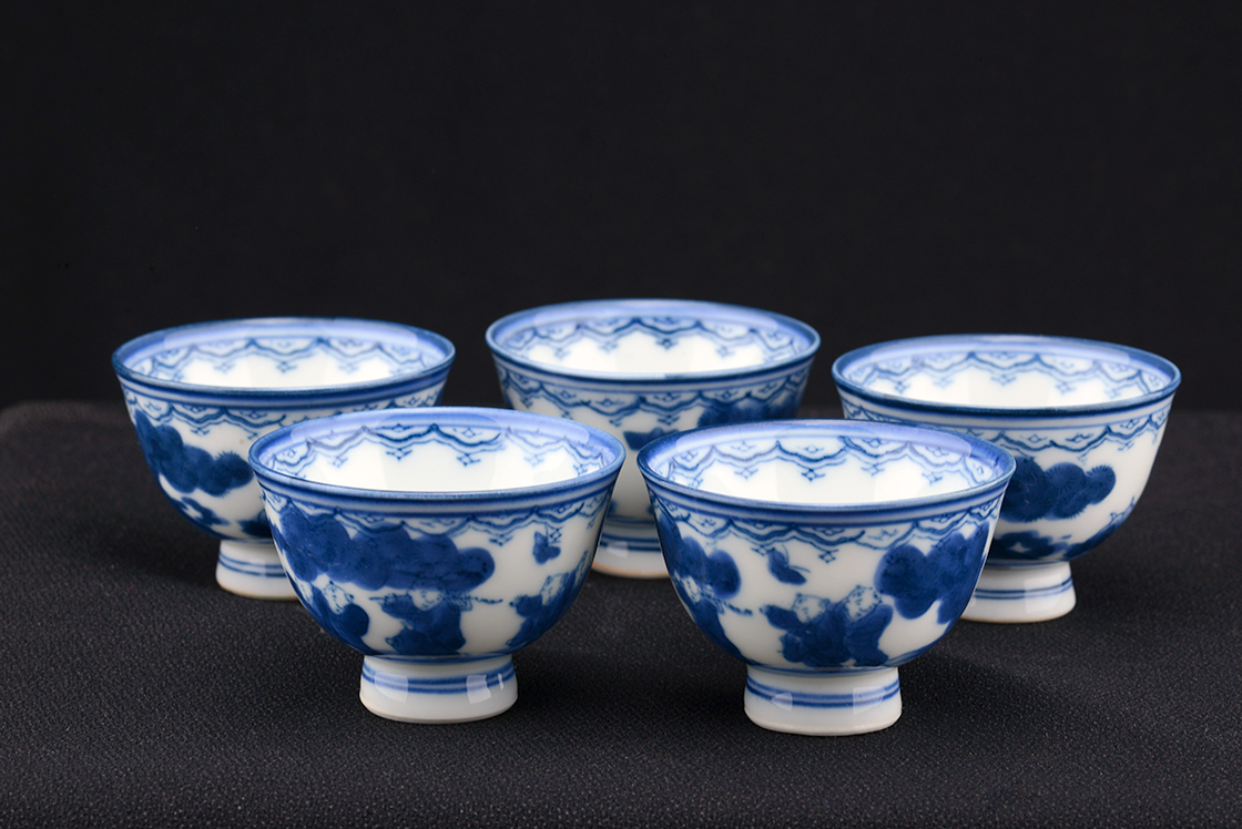 NAbeshima japán porcelán teáscsésze készlet