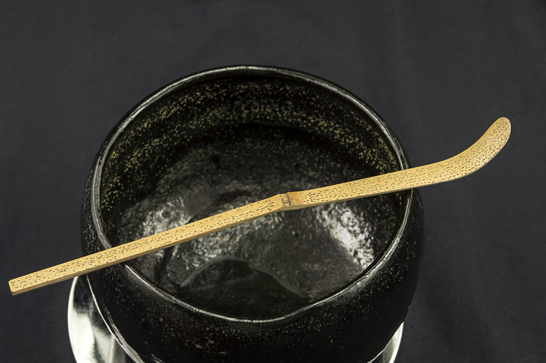 gomodake chashaku matcha teaszedő
