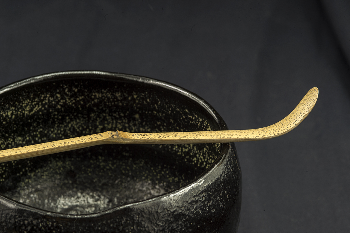 gomodake chashaku matcha teaszedő