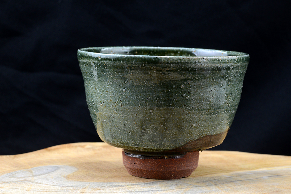 Fujimoto türkizzöld chawan matcha teáscsésze