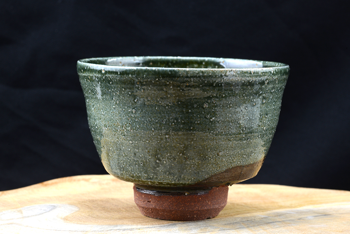 Fujimoto türkizzöld chawan matcha teáscsésze