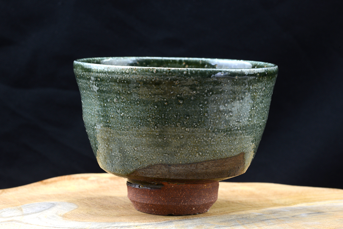 Fujimoto türkizzöld chawan matcha teáscsésze