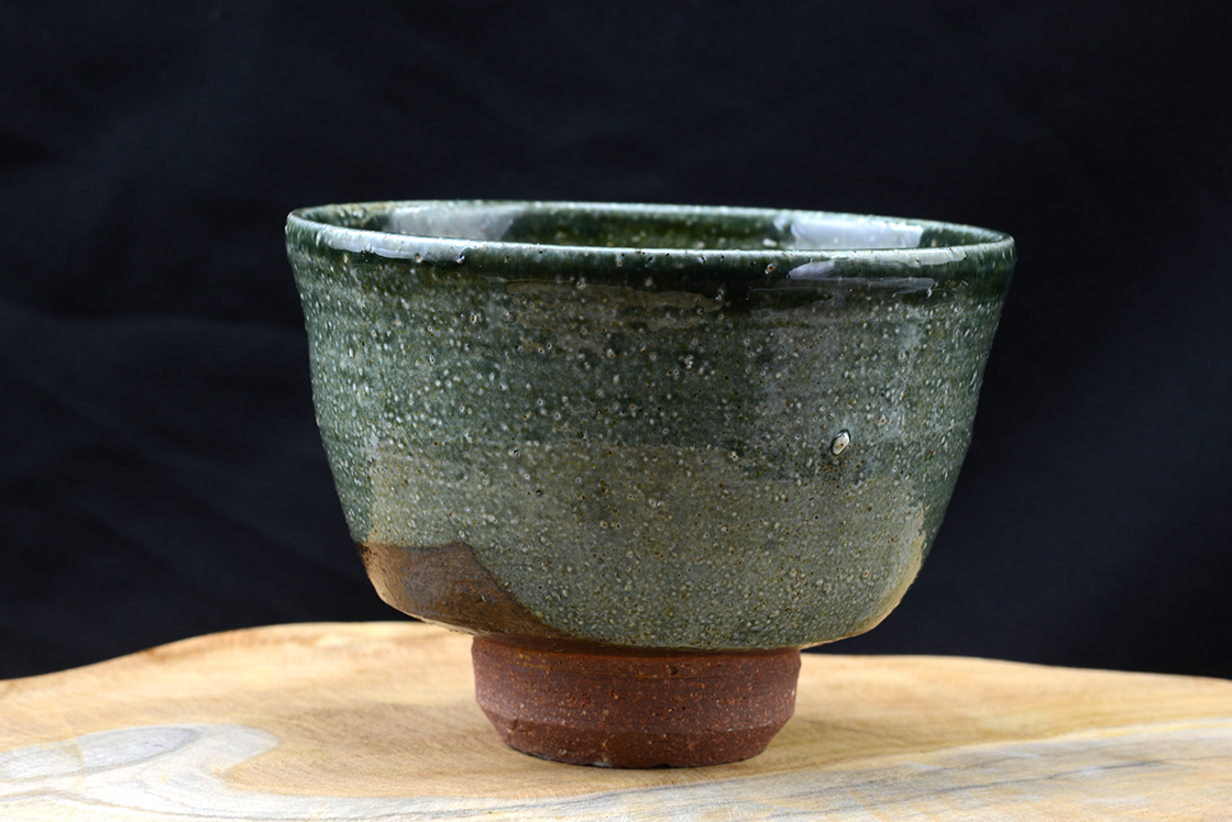 Fujimoto türkizzöld chawan matcha teáscsésze