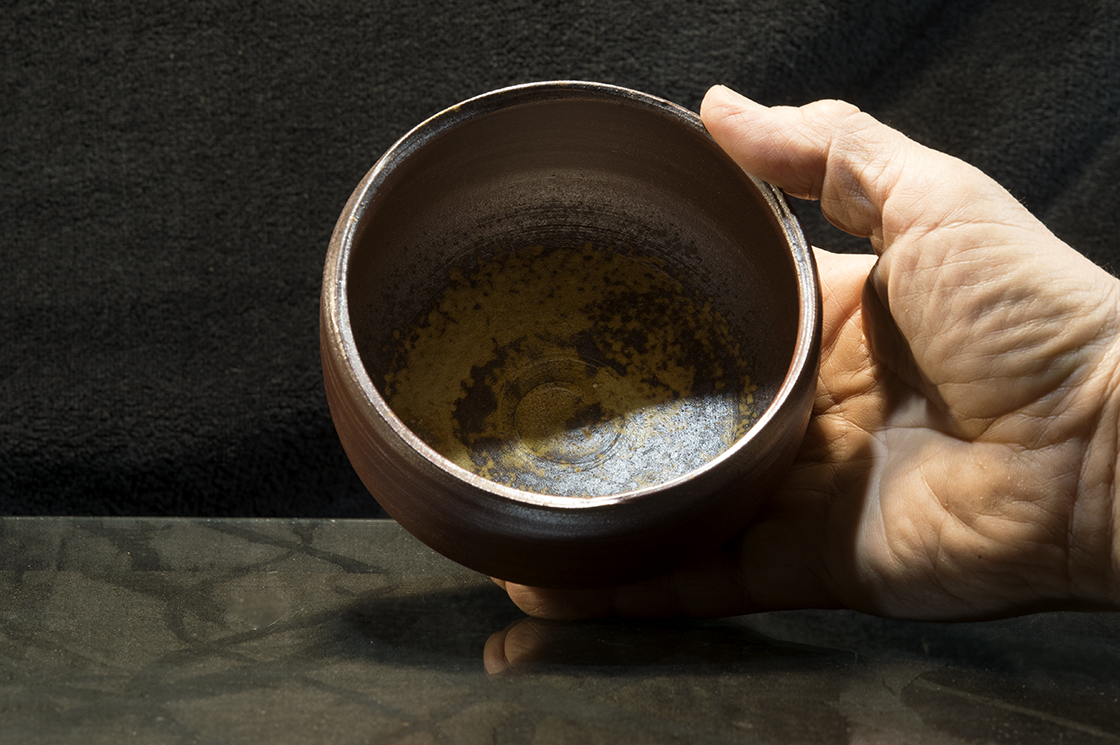 bizen chawan japán matcha teáscsésze mázatlan fatüzes japán kerámia