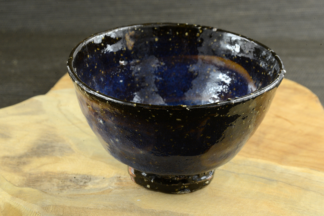 Yamane Seigan Ao Hagi blue chawan