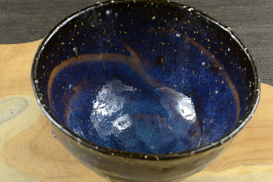 Yamane Seigan Ao Hagi blue chawan