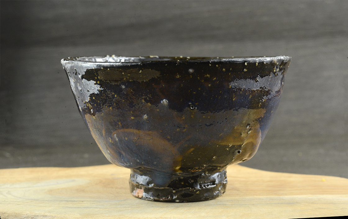 Yamane Seigan Ao Hagi blue chawan