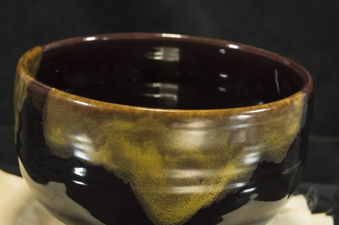 arnyló kutani chawan japán matcha teáscsésze