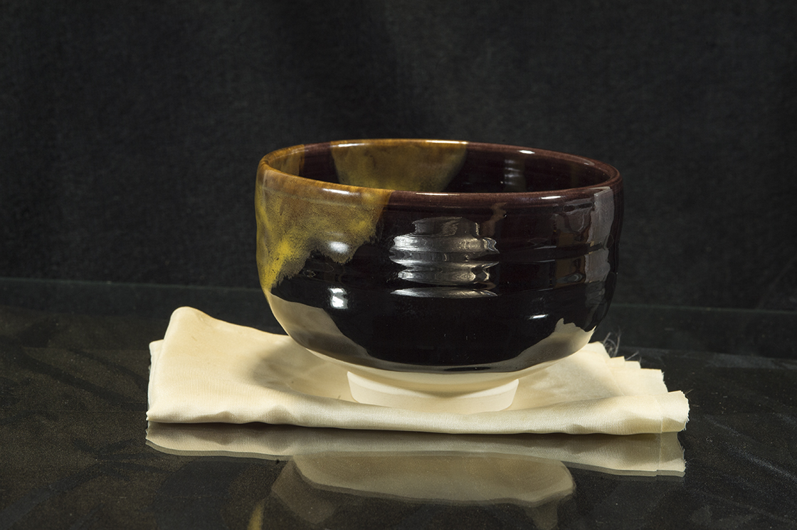 arnyló kutani chawan japán matcha teáscsésze