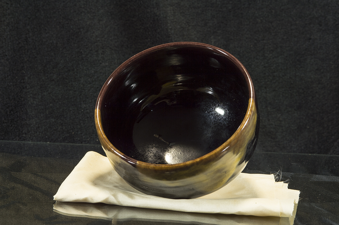 arnyló kutani chawan japán matcha teáscsésze
