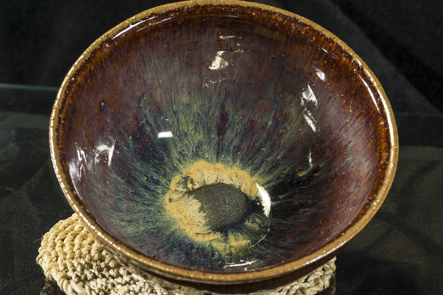 Le Rêve et Amour színes kyo chawan mázas japán matcha teáscsésze