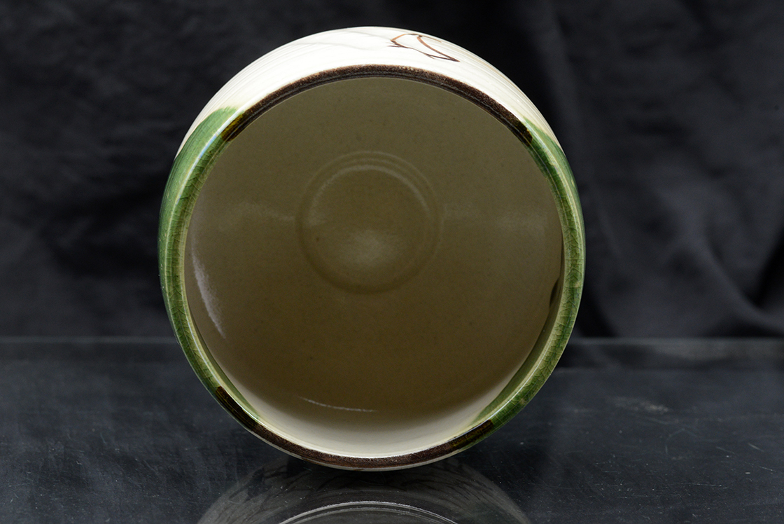 Oribe chawan japán teáscsésze