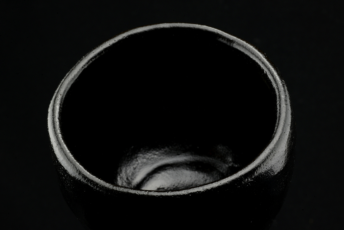 Raku pecsét fekete raku chawan matcha teáscsésze