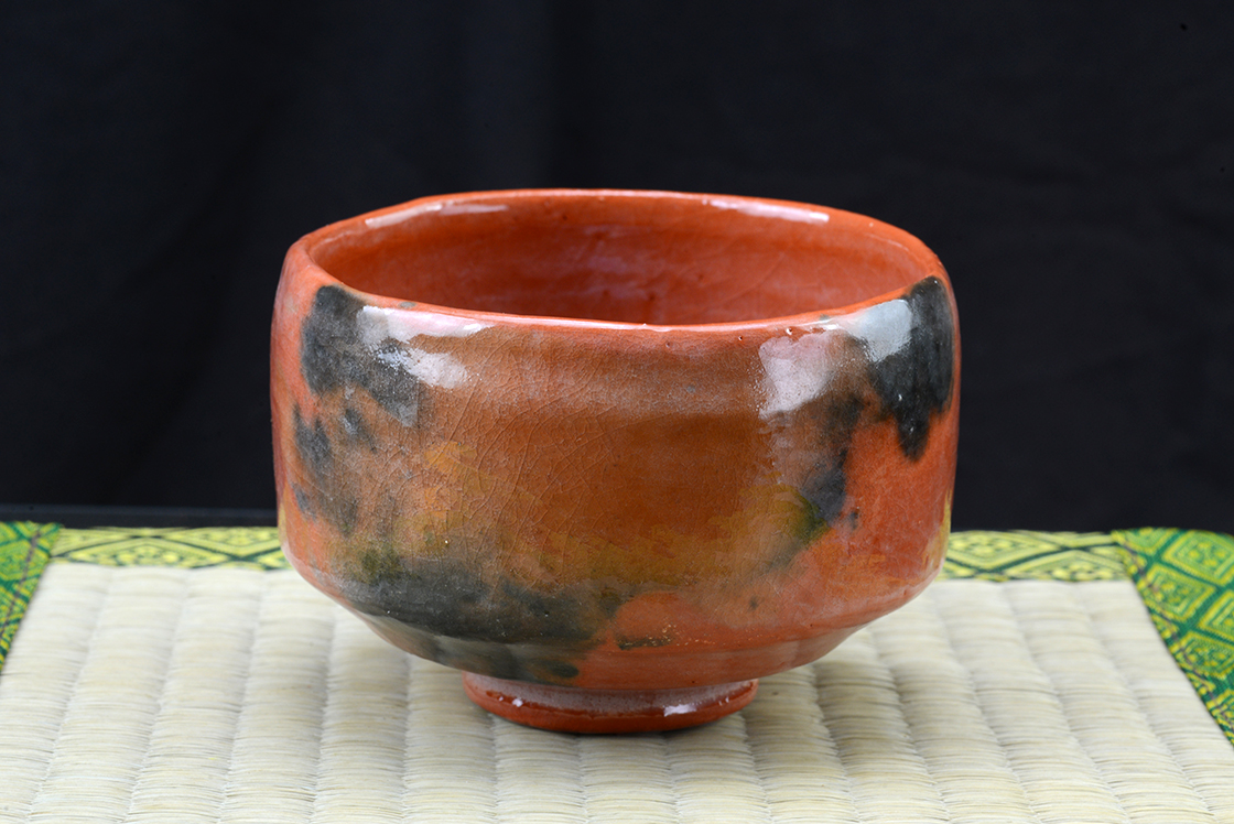 Aka raku chawan