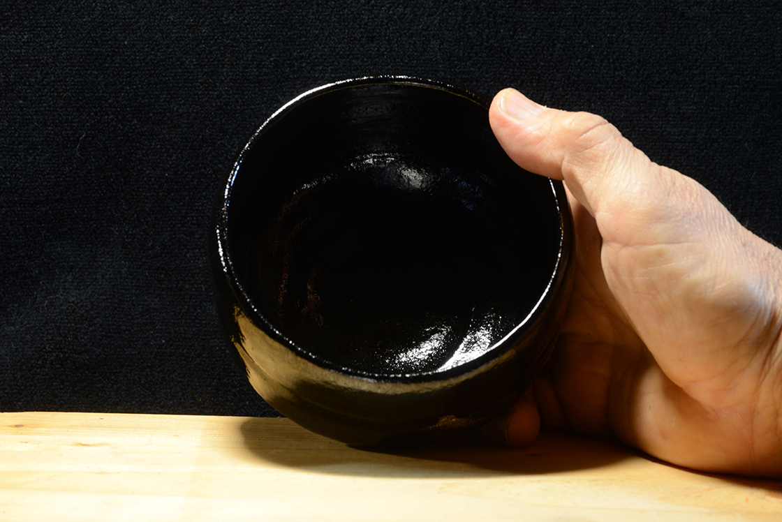 Daitokuji templom raku chawan, japán matcha teáscsésze