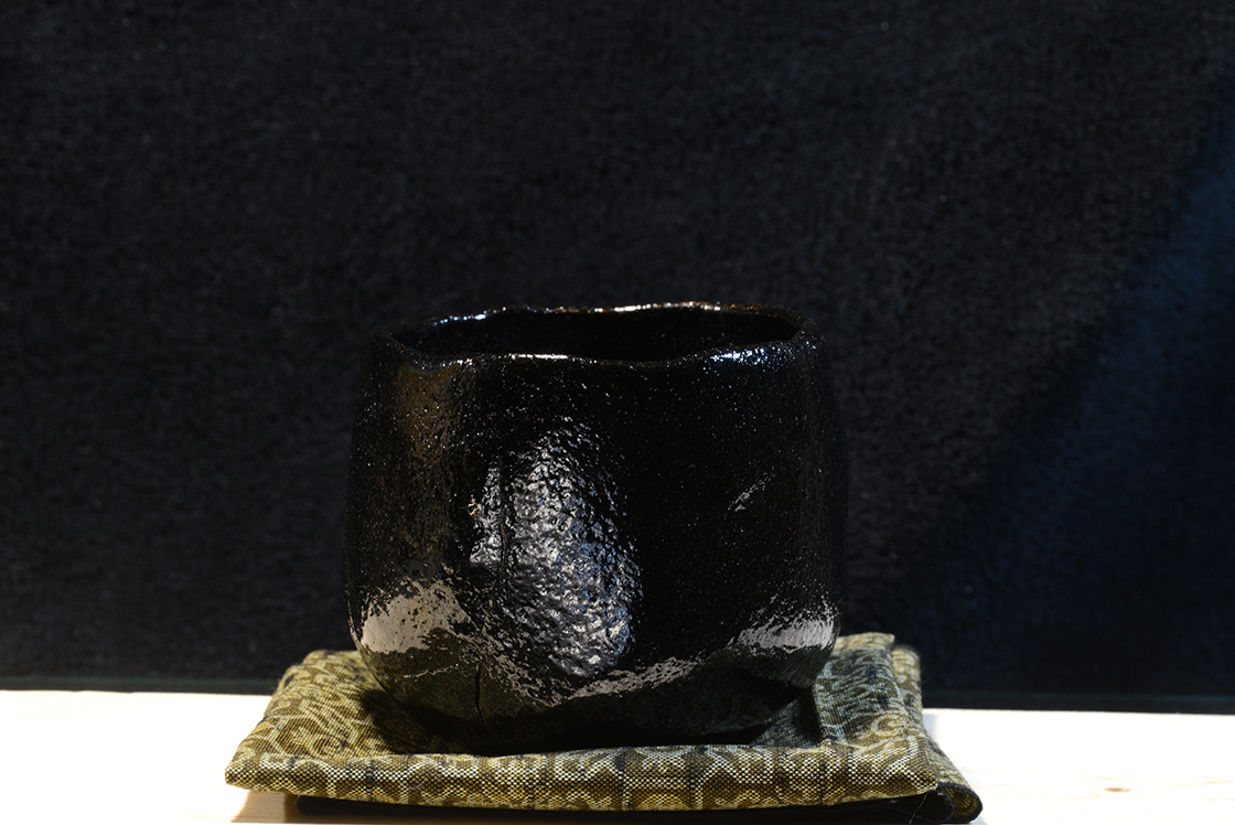 koraku kato raku chawan matcha tea bowl