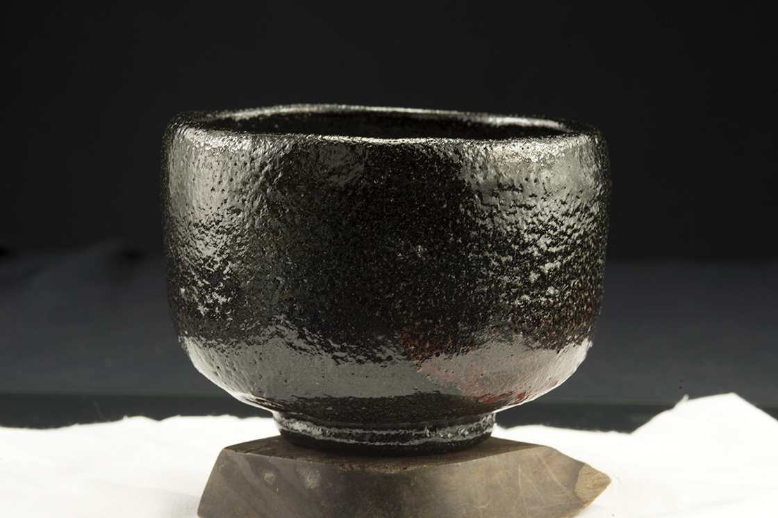 Seiraku Nishimori kuro raku chawan a daitokuji templomnak