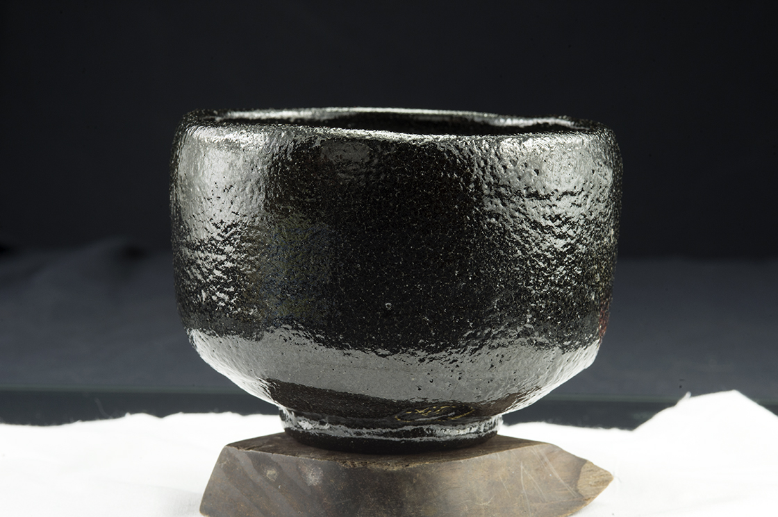 Seiraku Nishimori kuro raku chawan a daitokuji templomnak