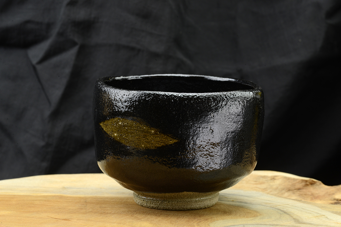 Kuro raku chawan matcha teáscsésze