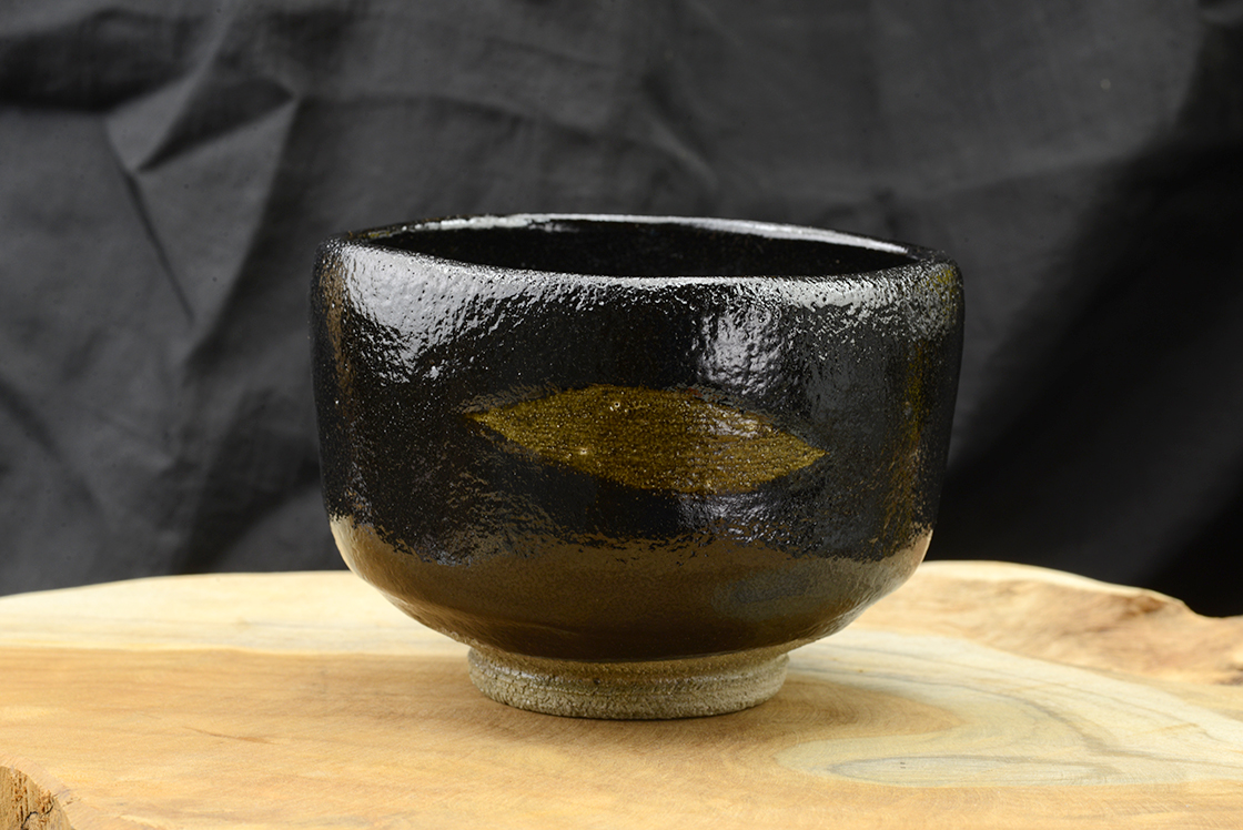 Kuro raku chawan matcha teáscsésze