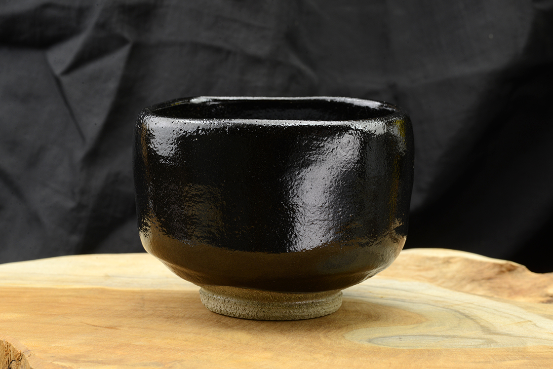 Kuro raku chawan matcha teáscsésze