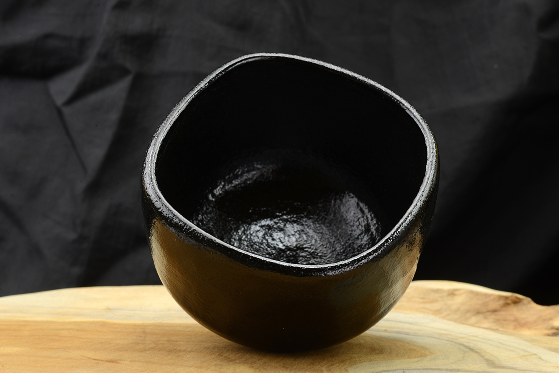 Kuro raku chawan matcha teáscsésze