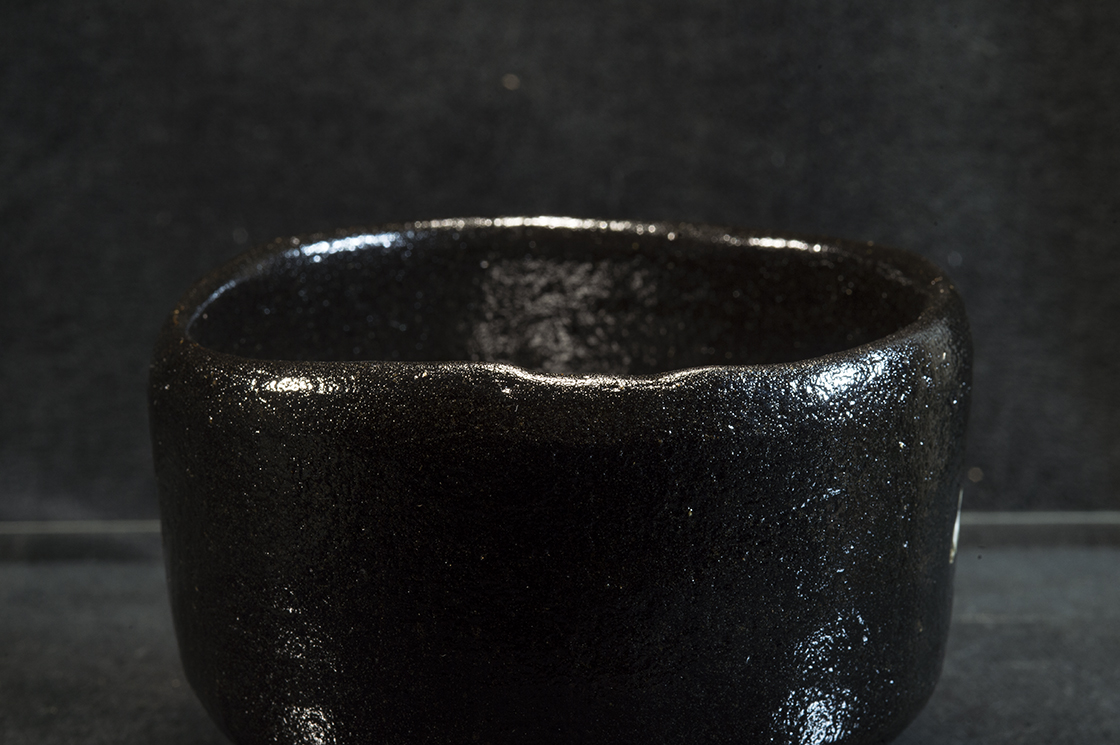 Gingko Raku chawan matcha csésze