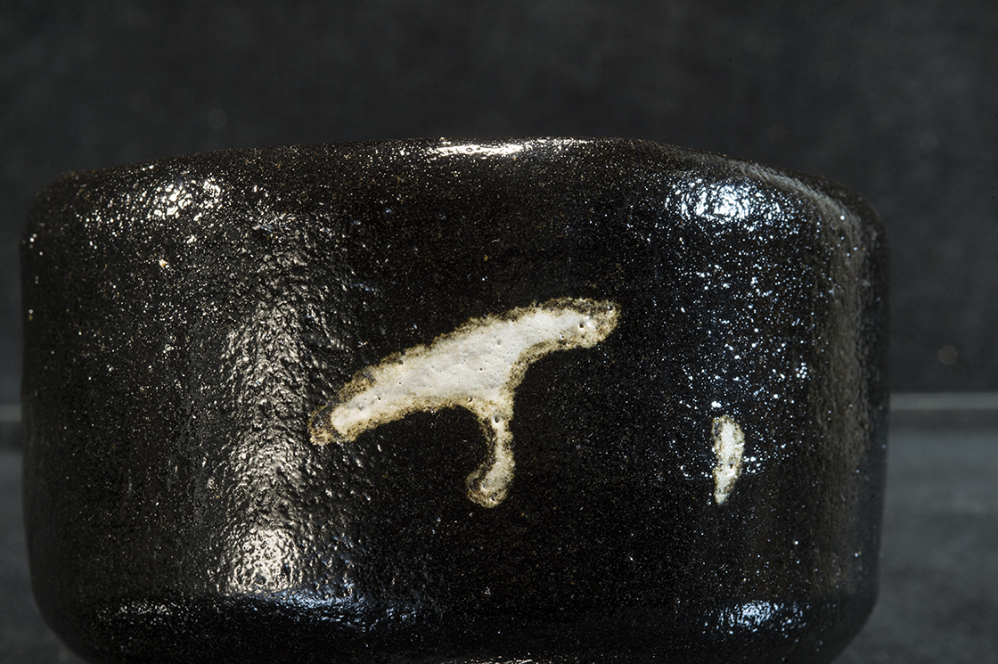 Gingko Raku chawan matcha csésze