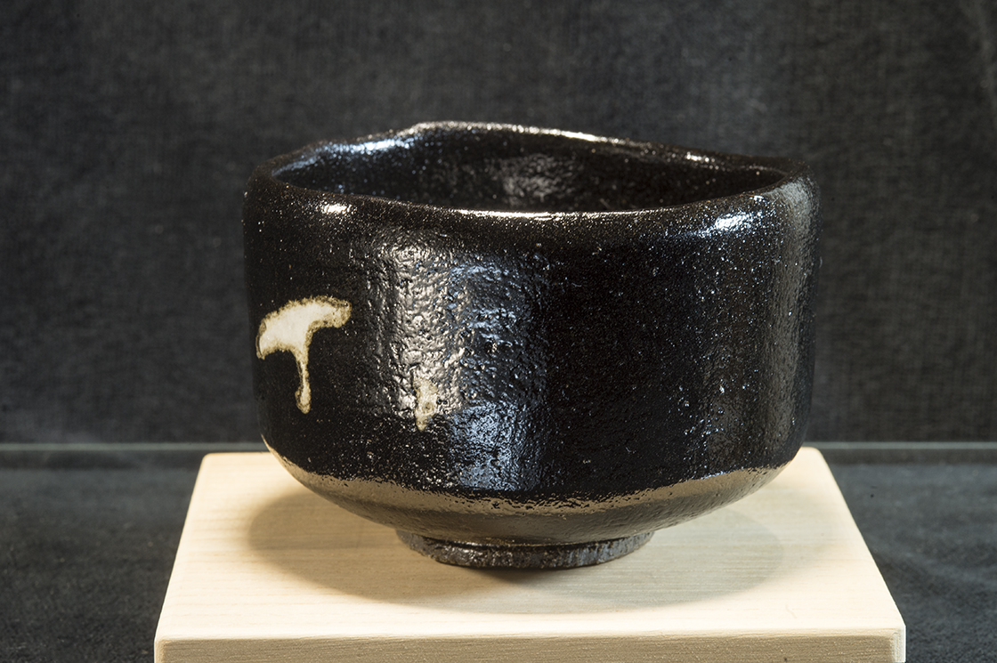 Gingko Raku chawan matcha csésze