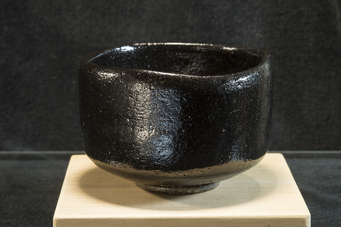 Gingko Raku chawan matcha csésze