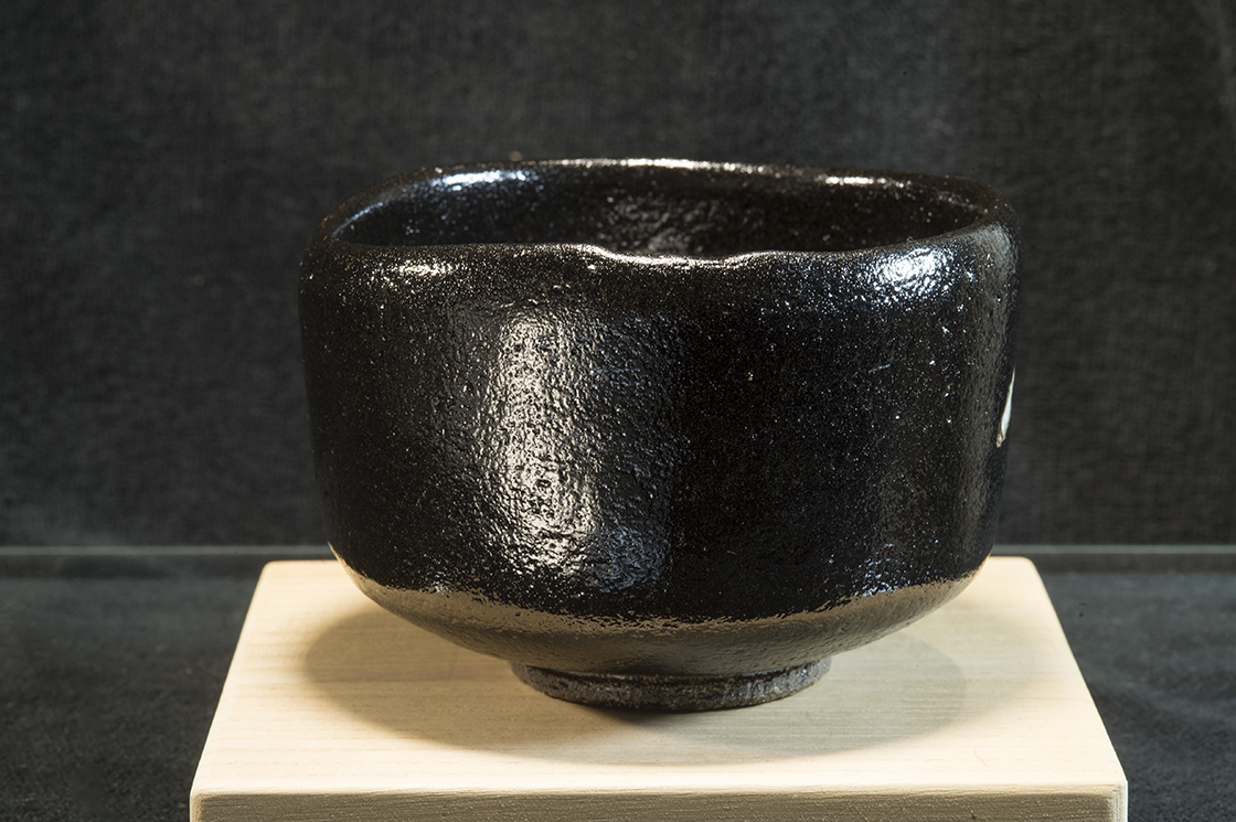 Gingko Raku chawan matcha csésze