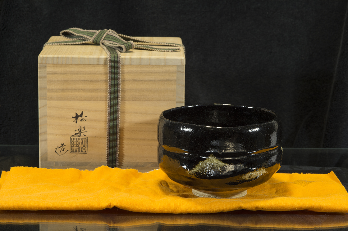 Daitokuji zen templom kuro raku chawan Shoraku Sasaki