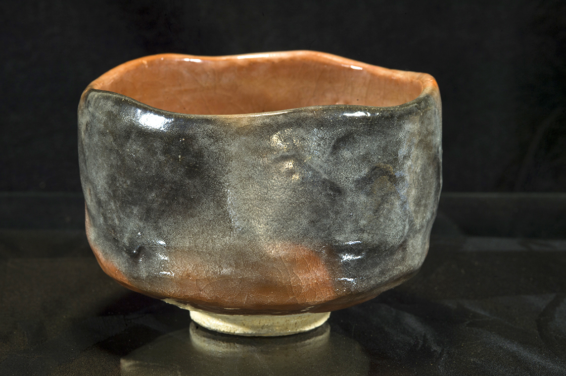 aka raku chawan japán matcha teáscsésze