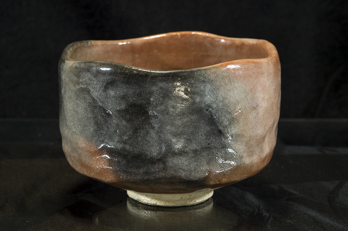 aka raku chawan japán matcha teáscsésze