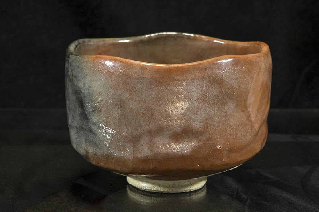 aka raku chawan japán matcha teáscsésze