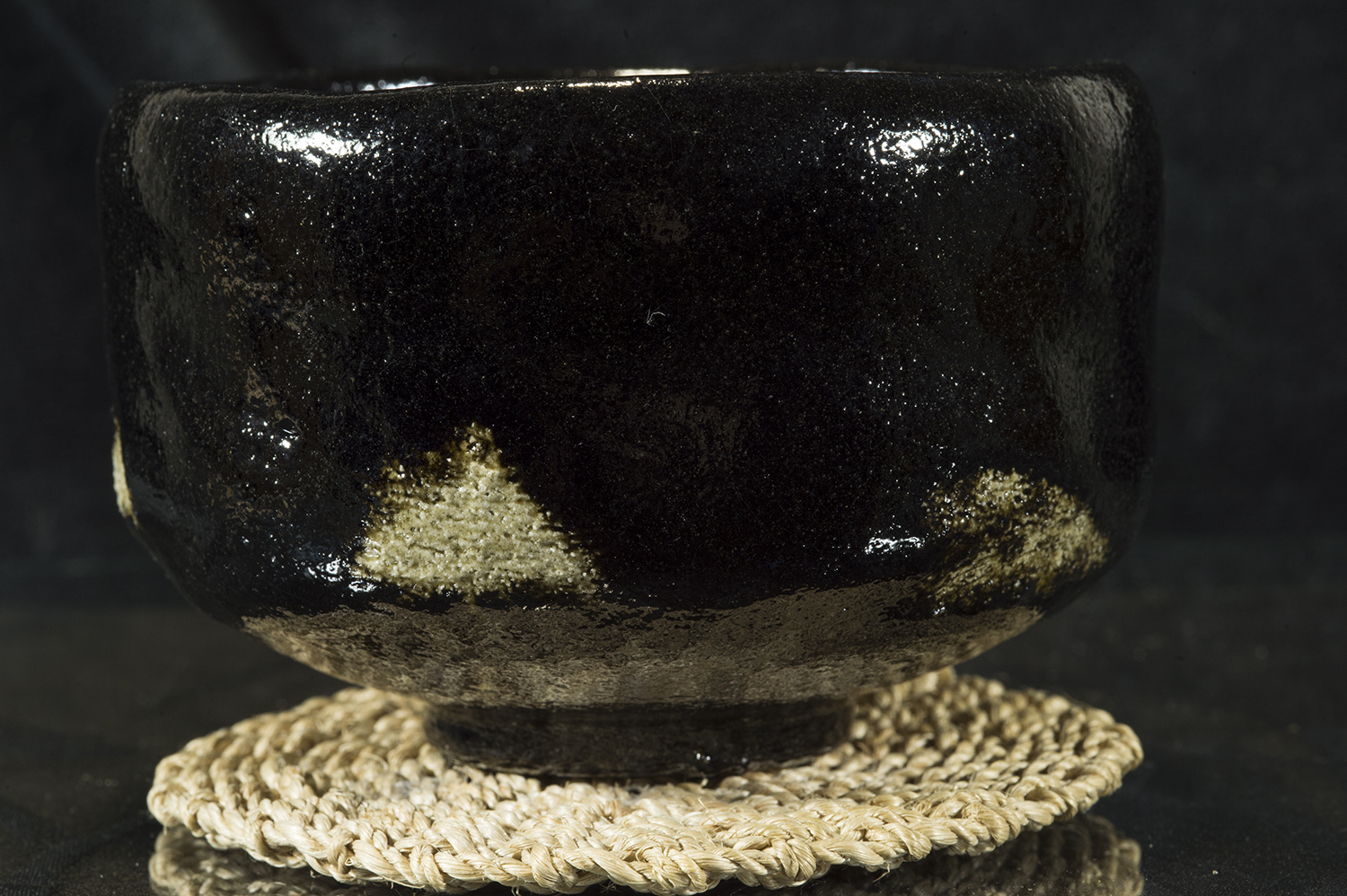 Daitokuji  templom Shoraku Sasaki fekete raku chawan teáscsésze 
