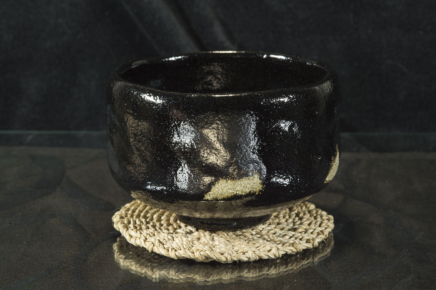 Daitokuji  templom Shoraku Sasaki fekete raku chawan teáscsésze 