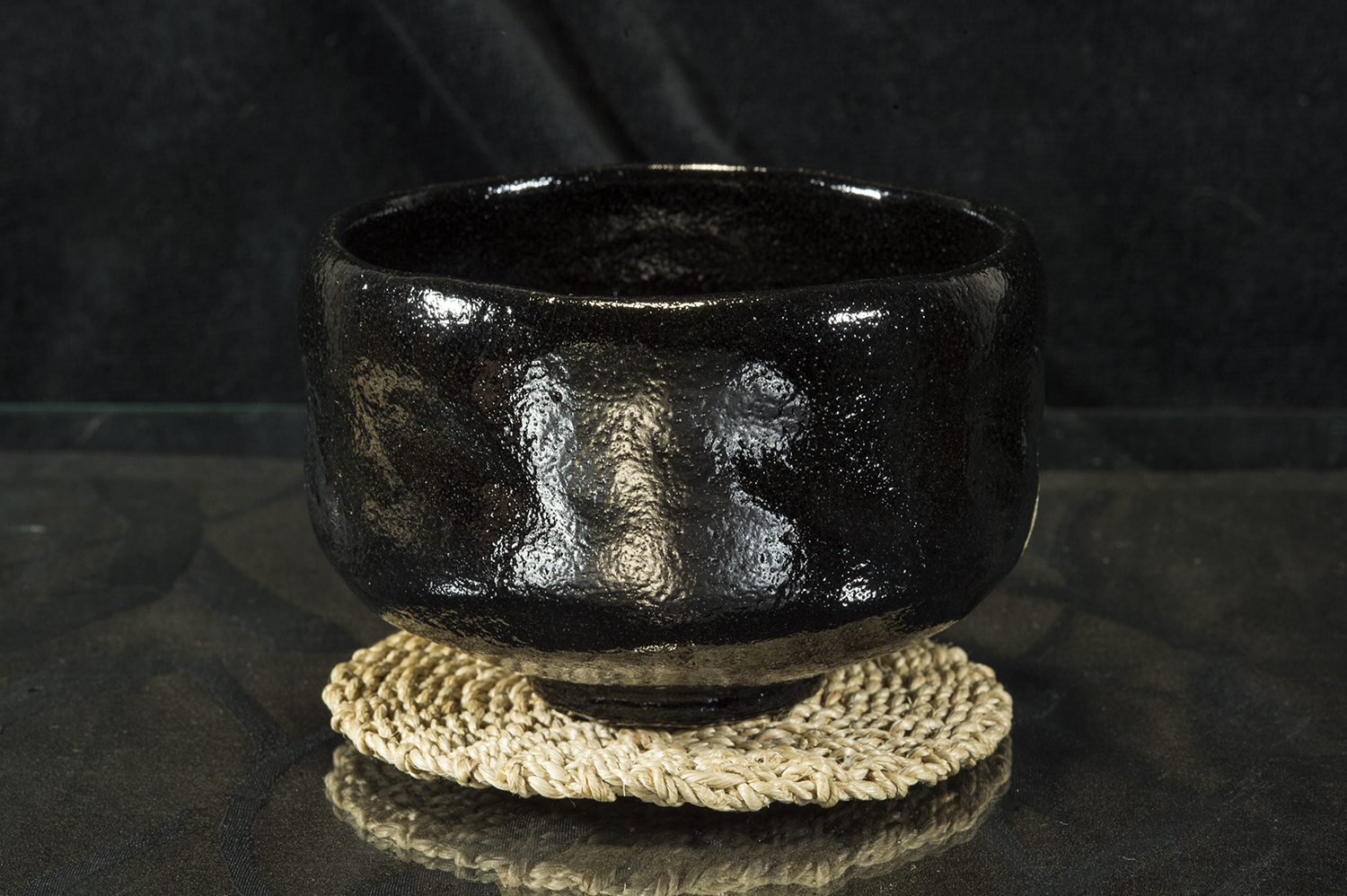 Daitokuji  templom Shoraku Sasaki fekete raku chawan teáscsésze 