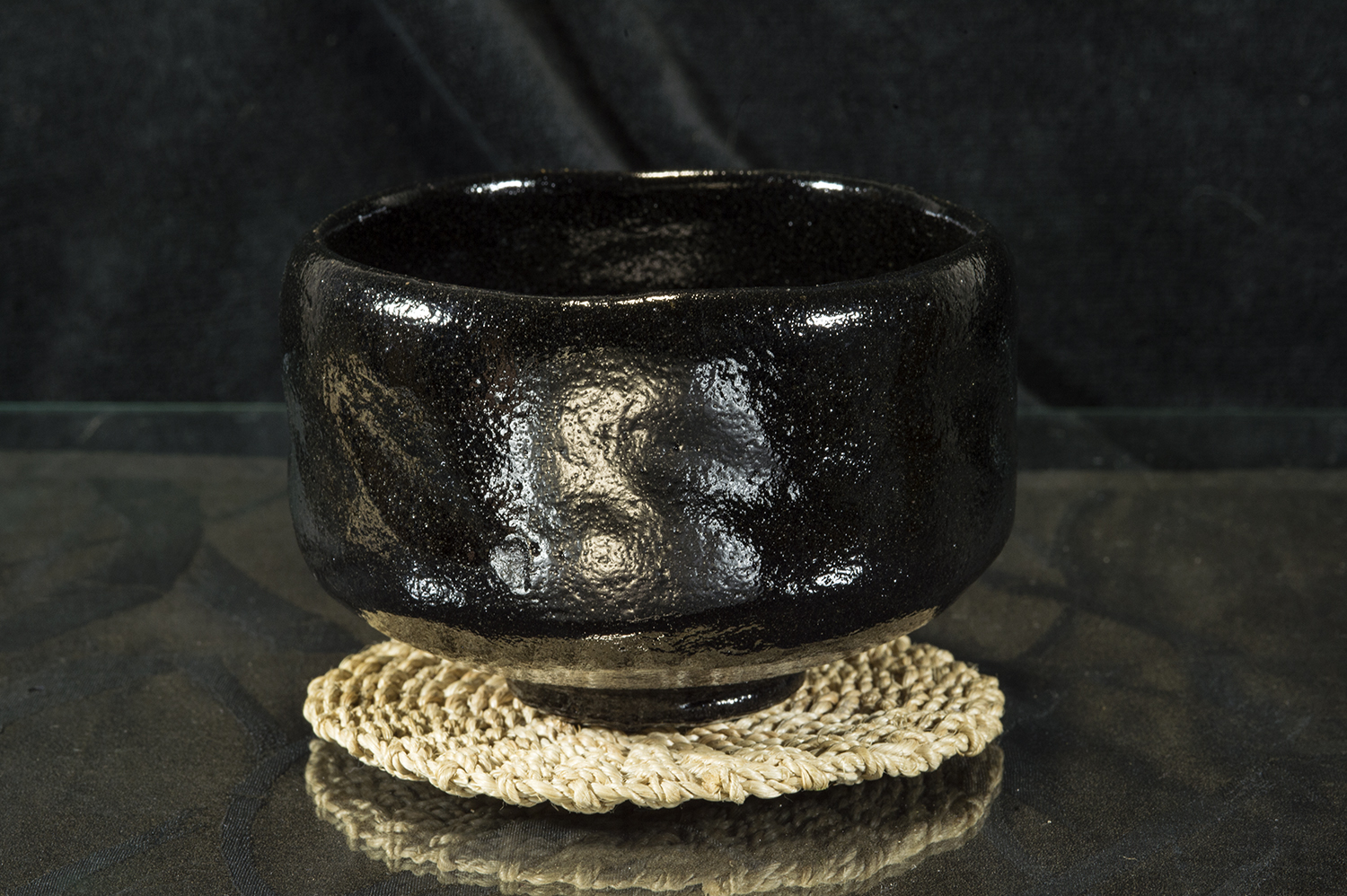 Daitokuji  templom Shoraku Sasaki fekete raku chawan teáscsésze 